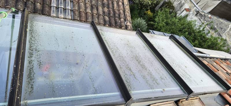 Avant / après nettoyage de vitres : transformation complète à Bordeaux