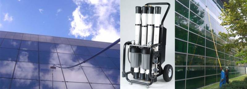 Nettoyage des vitres grandes hauteur à la perche